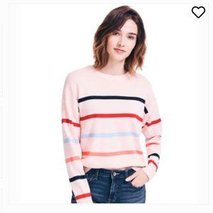 Nautica pink, blue, red striped crewneck sweater - XL